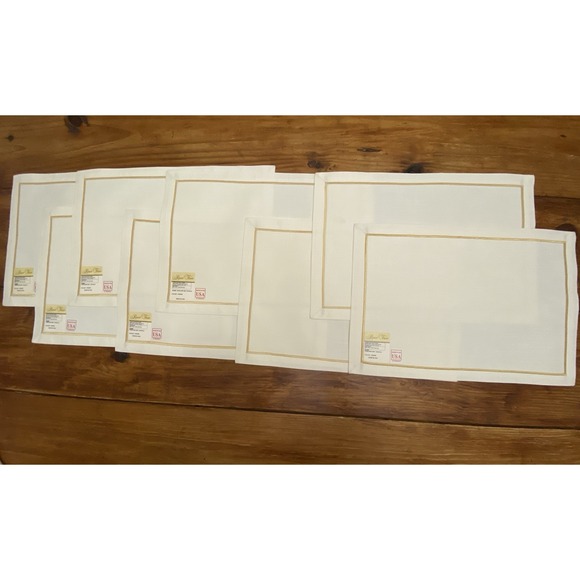 Rose Tree Fairlane Placemats With Gold Trim Set of‎ 8 Vintage NWT Table mats - Picture 1 of 5